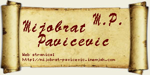Mijobrat Pavičević vizit kartica